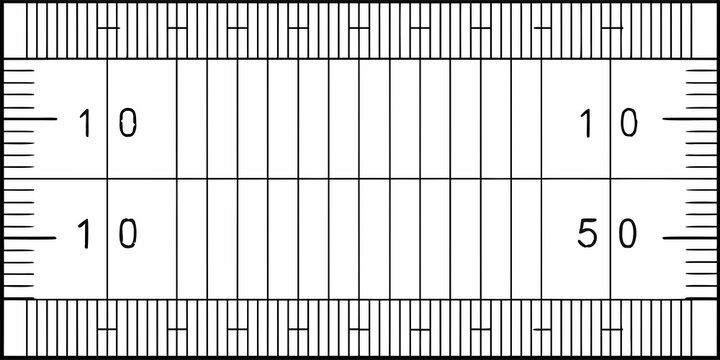A black and white image depicting a ruler with markings and measurements