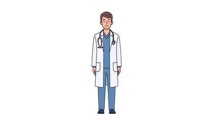 A doctor standing in a clinical environment