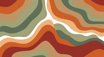 Abstract Earth Tones - A Wavy, Organic Pattern Design.