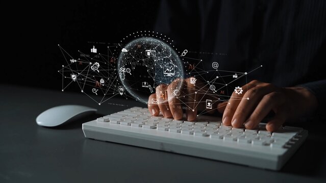 Global AI network showing connection between AI, global, and network elements across the digital world and data infrastructure Marrow - Powered by Adobe