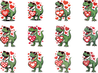 Valentine's Day T-Rex SVG Dino Love SVG