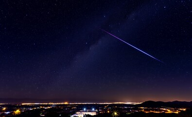 Naklejka premium Starry sky pleiades california nebula in the summer night sky meteor abstract background meteor galaxy space background sky universe star astronomy cosmos