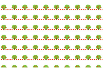 りんごの木とりんご　壁紙　背景