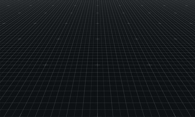 Perspective grid background with white crosshair center point