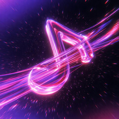 Abstract neon illustration as a background for the cover.