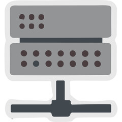 Server Icon: Data Center, Network Hardware, Technology Illustration