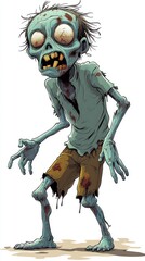 Cartoon zombie character illustration. (1)