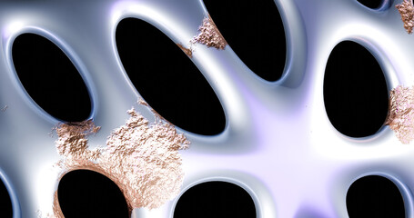 3d render of steel abstract background