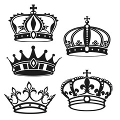 Collection of royal crowns