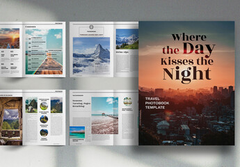 Travel PhotoBook Nature And City Edition Brochure Layout