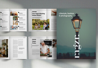 Lifestyle Fashion Modern Print Magazine Layout