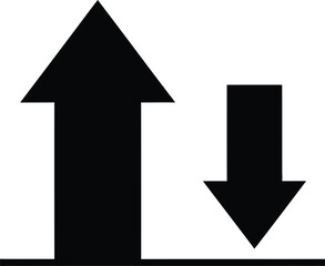 Fototapeta premium Contrasting arrows pointing up and down