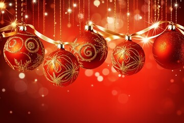 Christmas background ornament snow winter gift and copy space concept by AI Generated