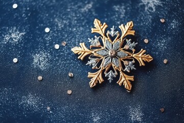 Christmas background ornament snow winter gift and copy space concept by AI Generated