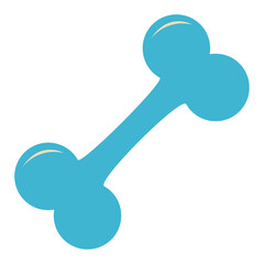 Simple Flat Design Blue Bone Food Chew Treat Icon Element