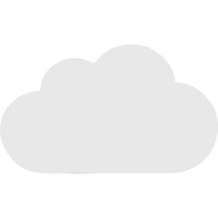 Obraz premium Simple White Cloud Icon