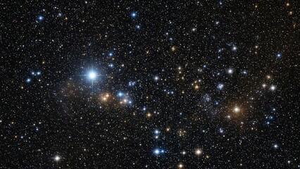 Star cluster with numerous bright stars
