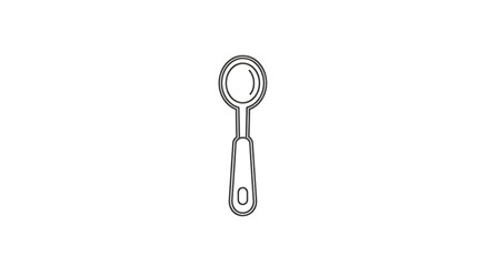 Magnifying glass tool for searching, inspecting, and examining details, simple line icon on white background for business, education, and detective concepts