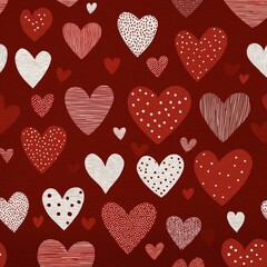 seamless background with hearts