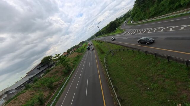 West java, Indonesia - December 20, 2025.
Calm Toll Roads in Indonesia Before the Year-End Holiday Season