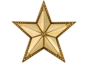 Obraz premium Ornate golden five-pointed star with intricate detailing