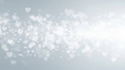 Fototapeta premium Floating hearts in soft light