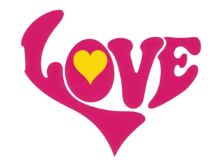 Stylized love graphic