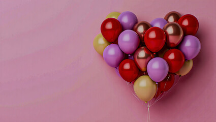  Whimsical floating heart with clean copy space