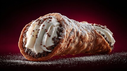 crisp dessert with cream