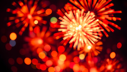 New Year's fireworks bokeh photo