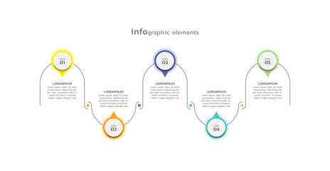 Vector infographic business template colorful design