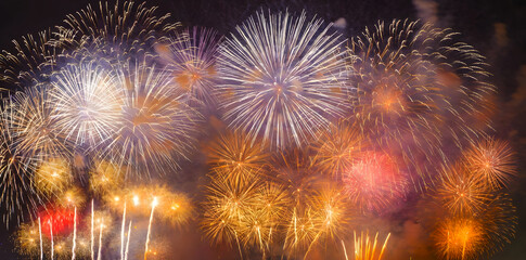 New Year's fireworks bokeh photo