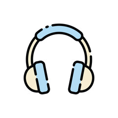Over Ear Headphones Vector Icon