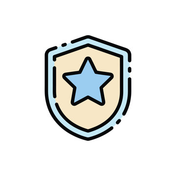 Star Badge Shield Icon