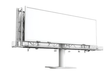 Obraz premium Billboard stands alone in an empty space with a blank surface ready for advertising or messages