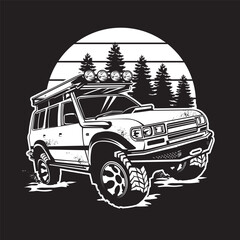 off-road extreme adventure trip illustration, perfect for t shirt design © ari
