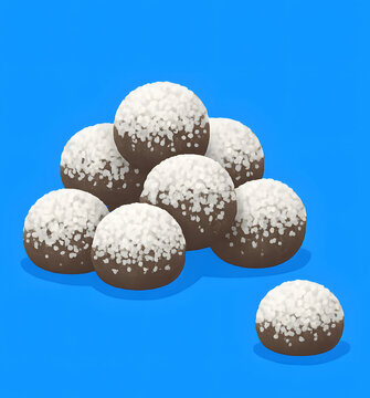 Snow almond cookies or biskut snow almond (biskut raya malaysia)