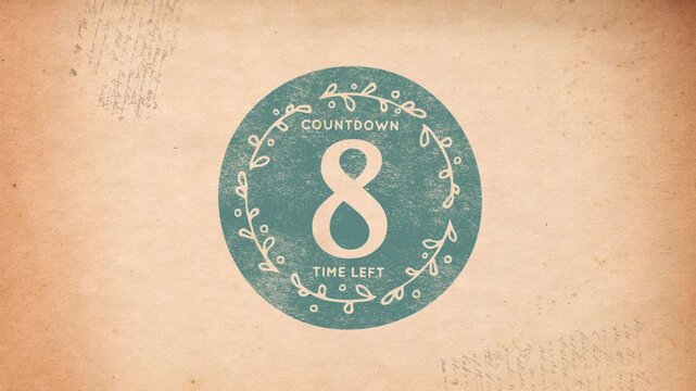 Stylish Wreath Stamp 10-Second Countdown
