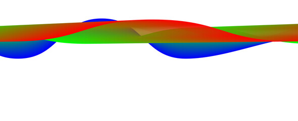 Abstract colorful wave forms against a stark black background