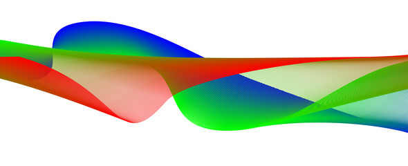 Abstract vibrant colored waves flowing across a dark background