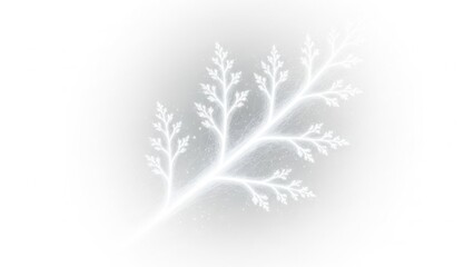 Futuristic Luminous Energy Pulse Branch Isolated On White For High Tech Design Themes