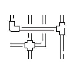 Industrial Pipeline System with Valves and Connectors