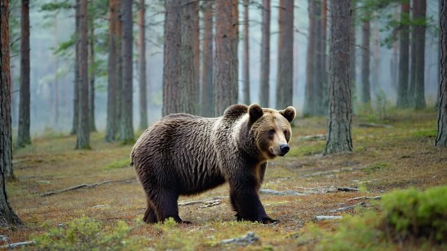 Braunb&auml;r im Wald &ndash; Majest&auml;tische Wildtieraufnahme in nat&uuml;rlicher Umgebung