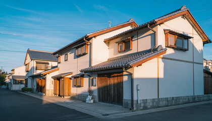 日本の住宅街に佇む落ち着いた戸建て住宅の外観