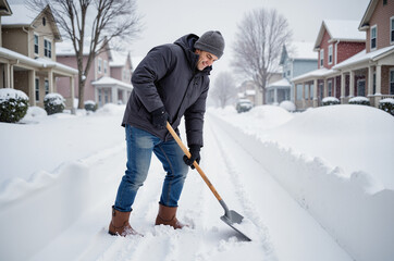 Snow Removal Technique &ndash; Residential Driveway Clearing with Professional Shovel for Winter Maintenance and Home Safety Blogs
