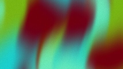 Abstract background with blurred, wavy vertical stripes in vibrant green, red, and blue hues, featuring a subtle grainy texture.