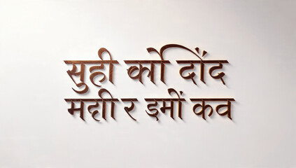 Elegant Hindi Text Design