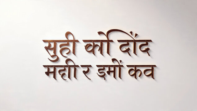 Elegant Hindi Text Design