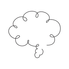 Simple Speech Bubbles for Communication and Dialogue. One line and a continuous line icon