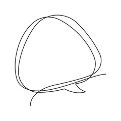 Simple Speech Bubbles for Communication and Dialogue. One line and a continuous line icon